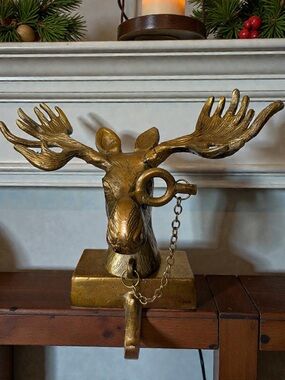 Eric & Eloise Eugene the Moose Stocking Hanger Heavy Metal NEW